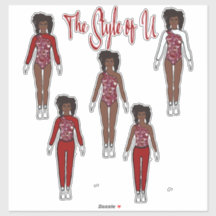 Majorette / Tänzer Quick Change Stickers (Berry)