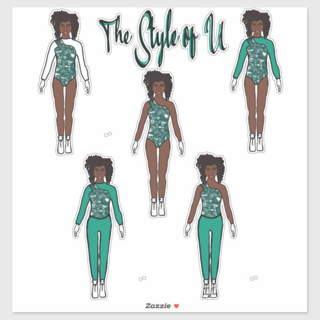 Majorette / Tänzer Quick Change Stickers (Meer) Aufkleber (Blatt)