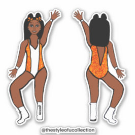 Majorette / Tänzer Stickers Orange Park #1 Aufkleber