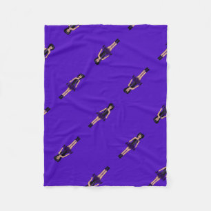 Majorette/ Tänzerin Fleece Blanket Black & Gran