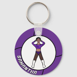 Majorette/Tänzerin Lila & schwarz #1 Schlüsselanhänger