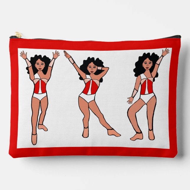 Majorette Tänzerin Rot Weiß Switch B Zubehörtasche (Vorderseite)