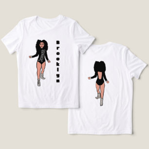 Majorette/ Tänzerin Tee Schwarz Silber Tiger B
