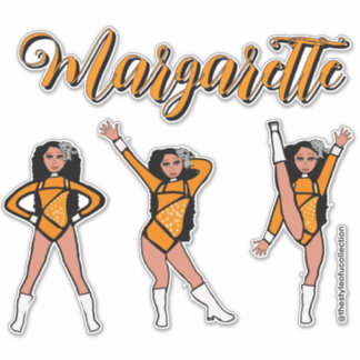 Majorette Tri- Pose / Orange Diamond # 2 Aufkleber