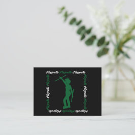 Majorette Twirler Notecard #1 ( Green Black ) Mitteilungskarte