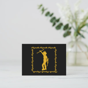 Majorette Twirler Notecard #4 ( Gelb Schwarz ) Mitteilungskarte