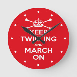 Majorettes BEHALTE CALM Clock Runde Wanduhr