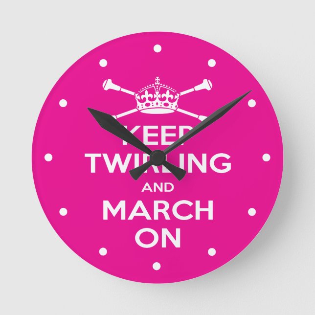 Majorettes Clock Runde Wanduhr (Vorderseite)