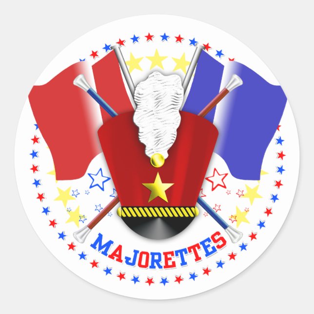 Majorette's Marching, Red Whit and Blue, Stickers (Vorderseite)