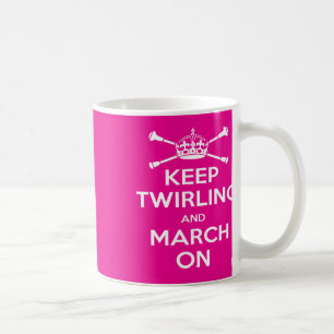 Majorettes Pink Behalt Twirling Tasse