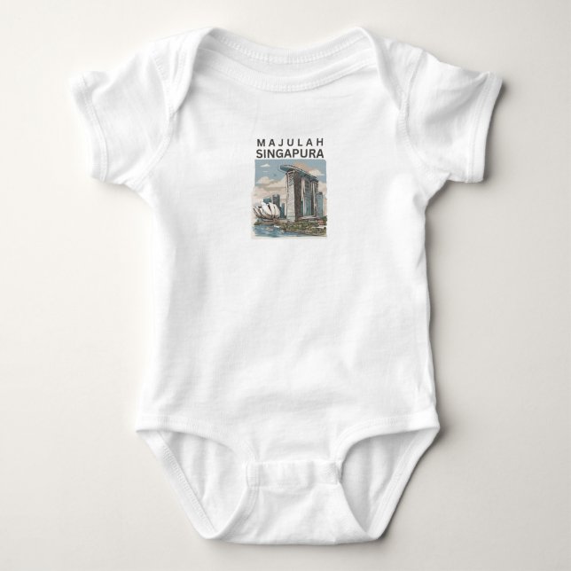 Majulah Singapura Baby Strampler (Vorderseite)