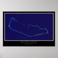 Majuro Atoll Marshall Islands Satellite Poster Kar