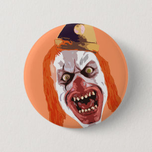 Makaberer Clown Button