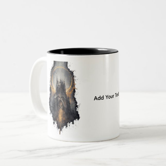 Makabre gotische Kathedrale Kaffeetasse (Vorderseite Links)