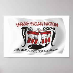 Makah Tribe Flag Poster Print