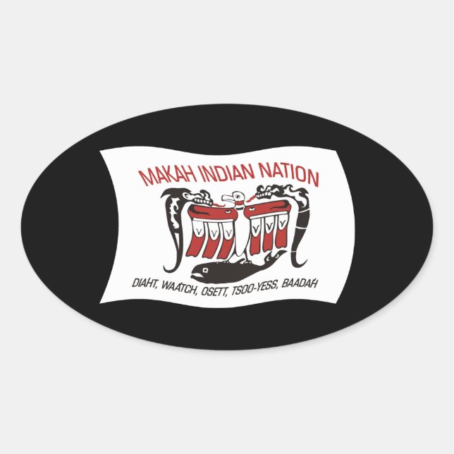 Makah Tribe Flag Sticker (Vorderseite)