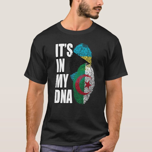 Makahamian und Algerien - DNA-Flaggenstaat T-Shirt (Vorderseite)