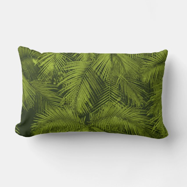 Makana Palms Hawaiian Tropical Lumbar Pillows Lendenkissen (Vorderseite)