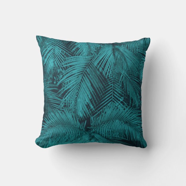 Makana Palms Hawaiian Tropical Square Pillows Kissen (Vorderseite)