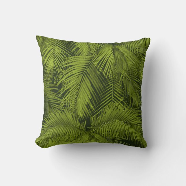 Makana Palms Hawaiian Tropical Square Pillows Kissen (Vorderseite)