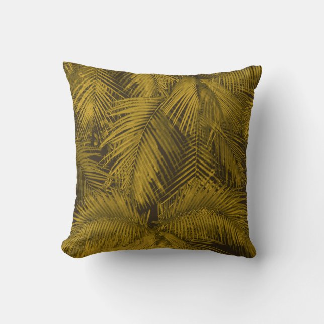 Makana Palms Hawaiian Tropical Square Pillows Kissen (Vorderseite)