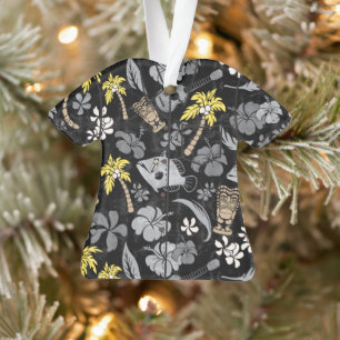 Makapuu Beach Hawaiian Batik Aloha Shirt - Blau Ornament