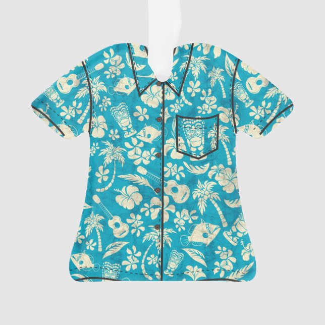 Makapuu Beach Hawaiian Batik Aloha Shirt Ornament (Vorderseite)
