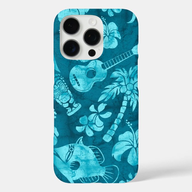 Makapuu Beach Hawaiian Batik Aquamarin Case-Mate iPhone Hülle (Rückseite)