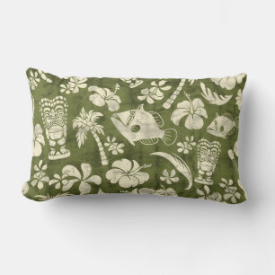 Makapuu Beach Hawaiian Batik Lumbar Pillows Lendenkissen