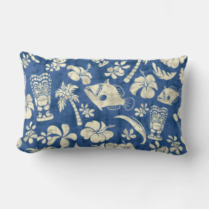 Makapuu Beach Hawaiian Batik Lumbar Pillows Lendenkissen