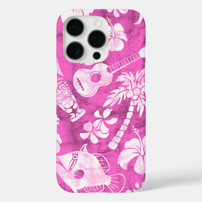 Makapuu Beach Hawaiian Batik Pink Case-Mate iPhone Hülle (Rückseite)