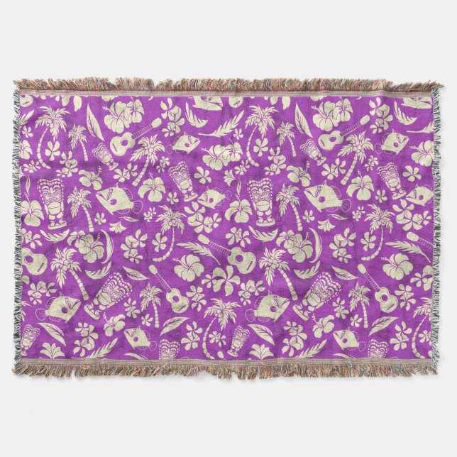 Makapuu Beach Hawaiian Batik Throw Blankets Decke (Vorderseite)