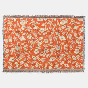 Makapuu Beach Hawaiian Batik Throw Blankets Decke