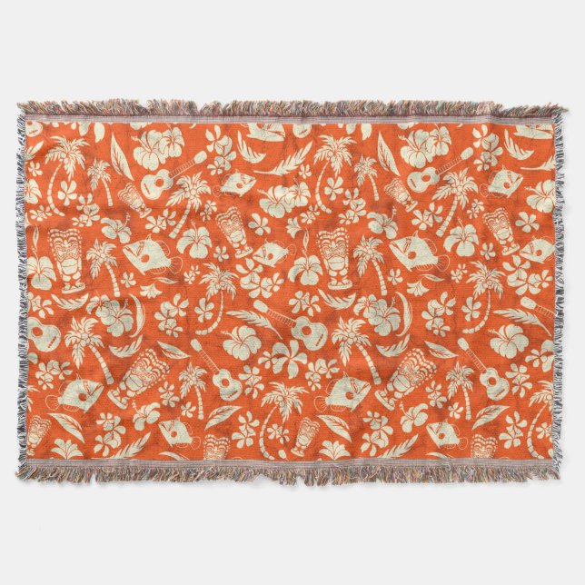 Makapuu Beach Hawaiian Batik Throw Blankets Decke (Vorderseite)