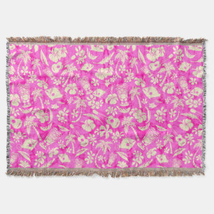 Makapuu Beach Hawaiian Batik Throw Blankets Decke