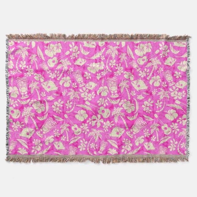 Makapuu Beach Hawaiian Batik Throw Blankets Decke (Vorderseite)