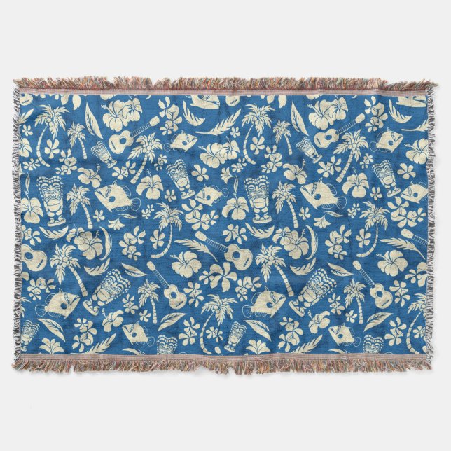 Makapuu Beach Hawaiian Batik Throw Blankets Decke (Vorderseite)