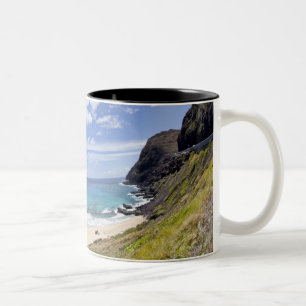 Makapuu Strand in Oahu, Hawaii Zweifarbige Tasse