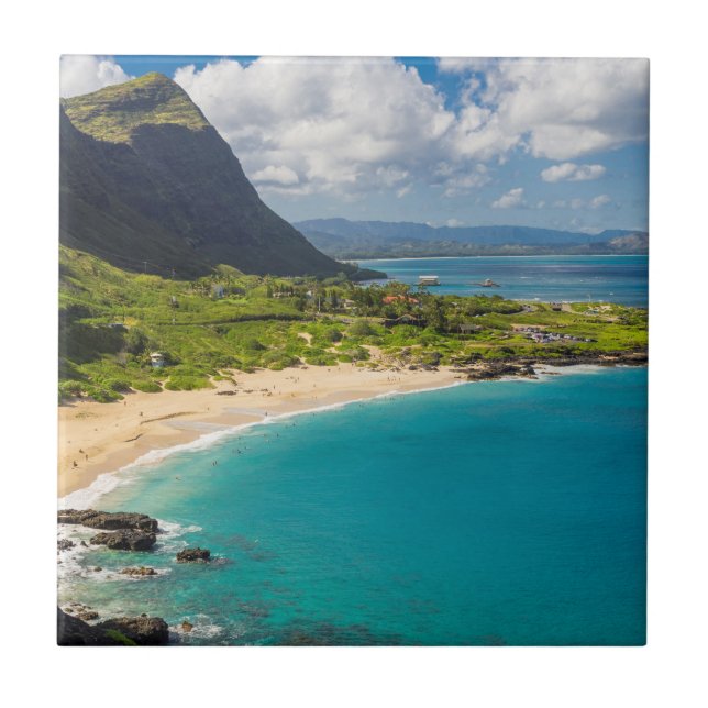 Makapuu-Strandküste Fliese (Vorderseite)
