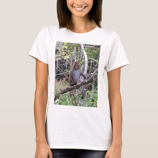 Makaque-Affe T-Shirt (Vorderseite)