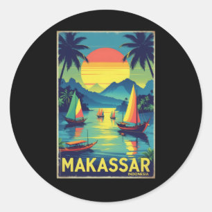 Makar Indonesia Vintage Travel Tourism Sticker