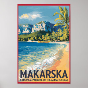 Makarska Kroatien Reisen Kunst Vintag Poster