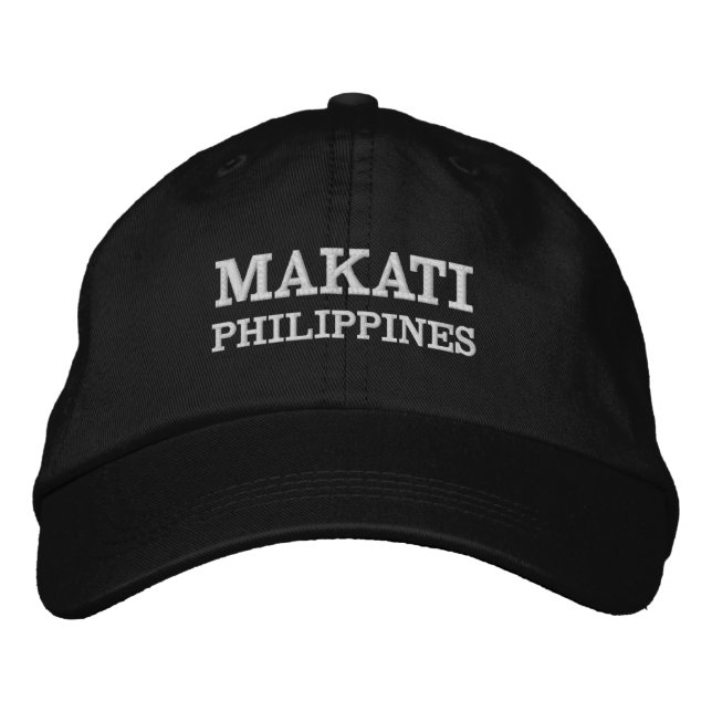 Makati Philiippines Baseball Hat Bestickte Baseballkappe (Vorderseite)