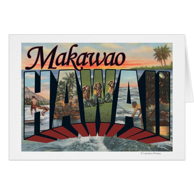 Makawao, Hawaii - Große Buchstabenszenen (Vorderseite (Horizontal))
