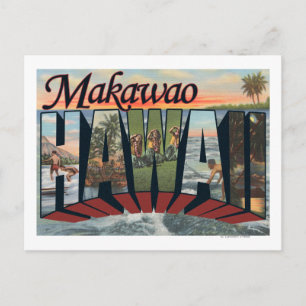 Makawao, Hawaii - Große Buchstabenszenen Postkarte