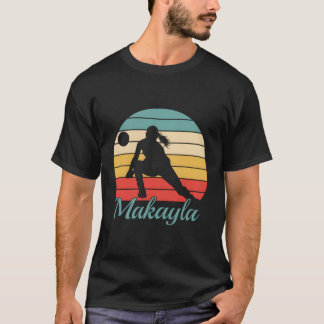 Makayla Name Personalisiert Volleyball T-Shirt