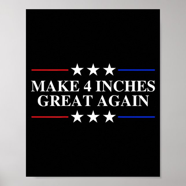Make 4 Inches Great Again, American Litical Quote  Poster (Vorne)