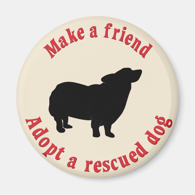 Make A Friend - Pembroke Welsh Corgi Magnet (Vorne)