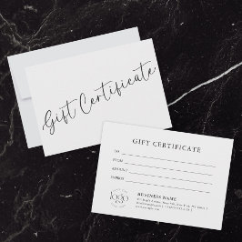 Make A Gift Certificate | Clean Business Gift Card