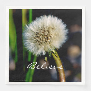 Make a Wish, Believe, Dandelion Serviette
